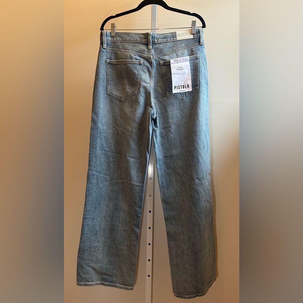 Pistola Hendrix High Rise Wide Leg Jeans Apprentice Distressed NWT Size 27 - Picture 8 of 16